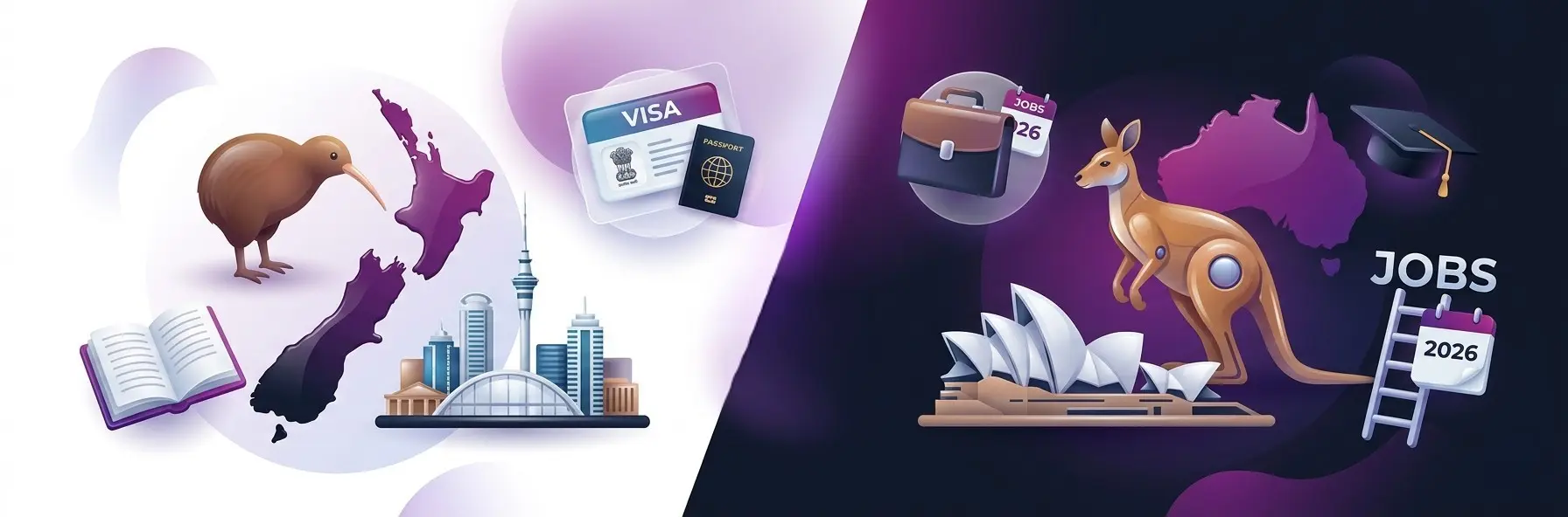 New Zealand vs Australia for Indian Students 2026: Visa, PR & Jobs Compared